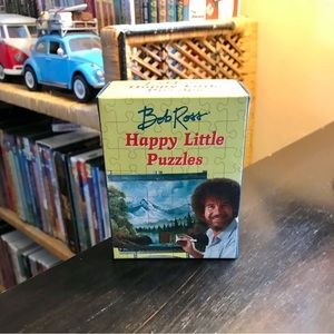 NEW Bob Ross Happy Little Puzzles Sealed Bag Tiny Puzzle Barnes & Noble Gift Box